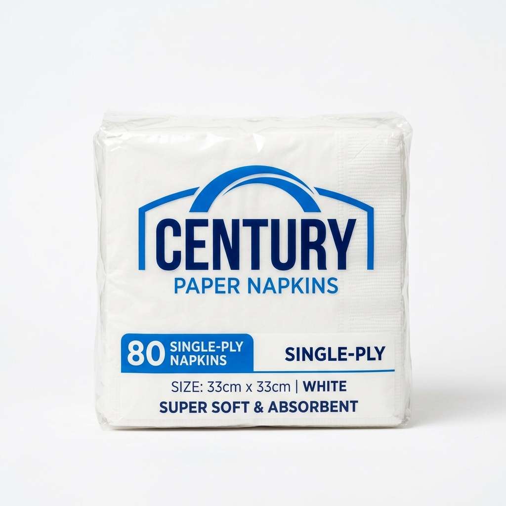 Paper napkin century single ply (80 sheets)