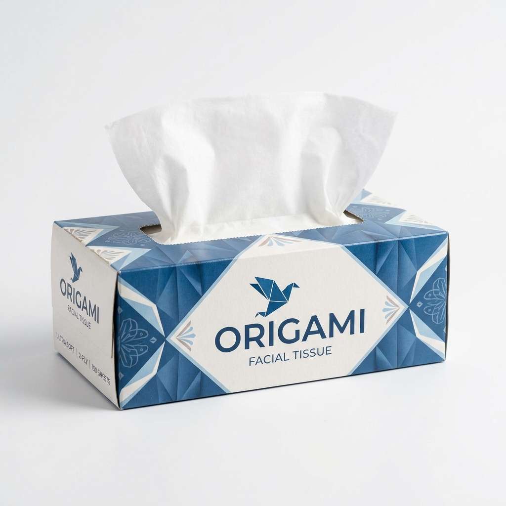 Face tissue box Origami